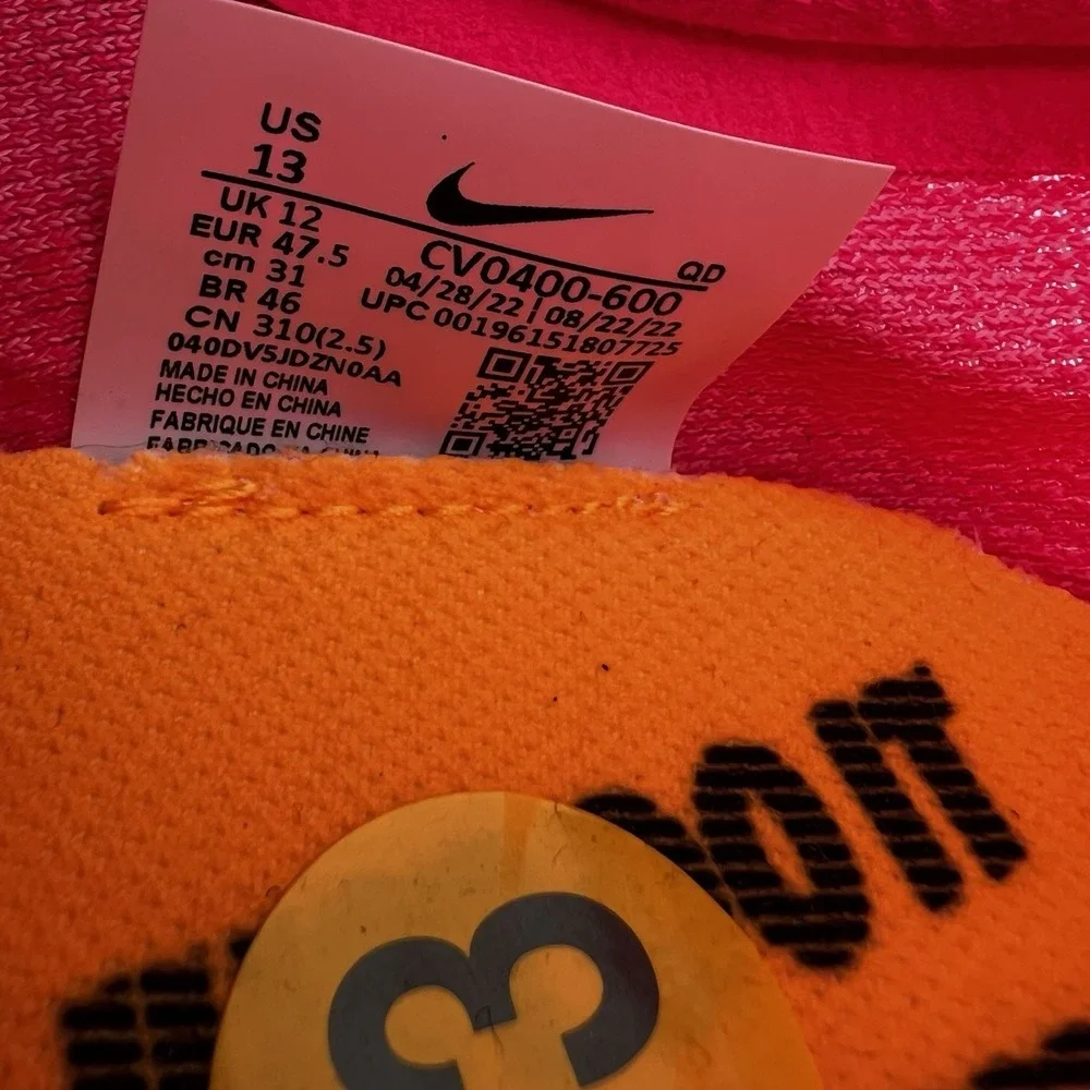 Nike ZoomX Dragonfly Hyper Pink CV0400-600 Men's 13 Track‎  Spikes + Bag